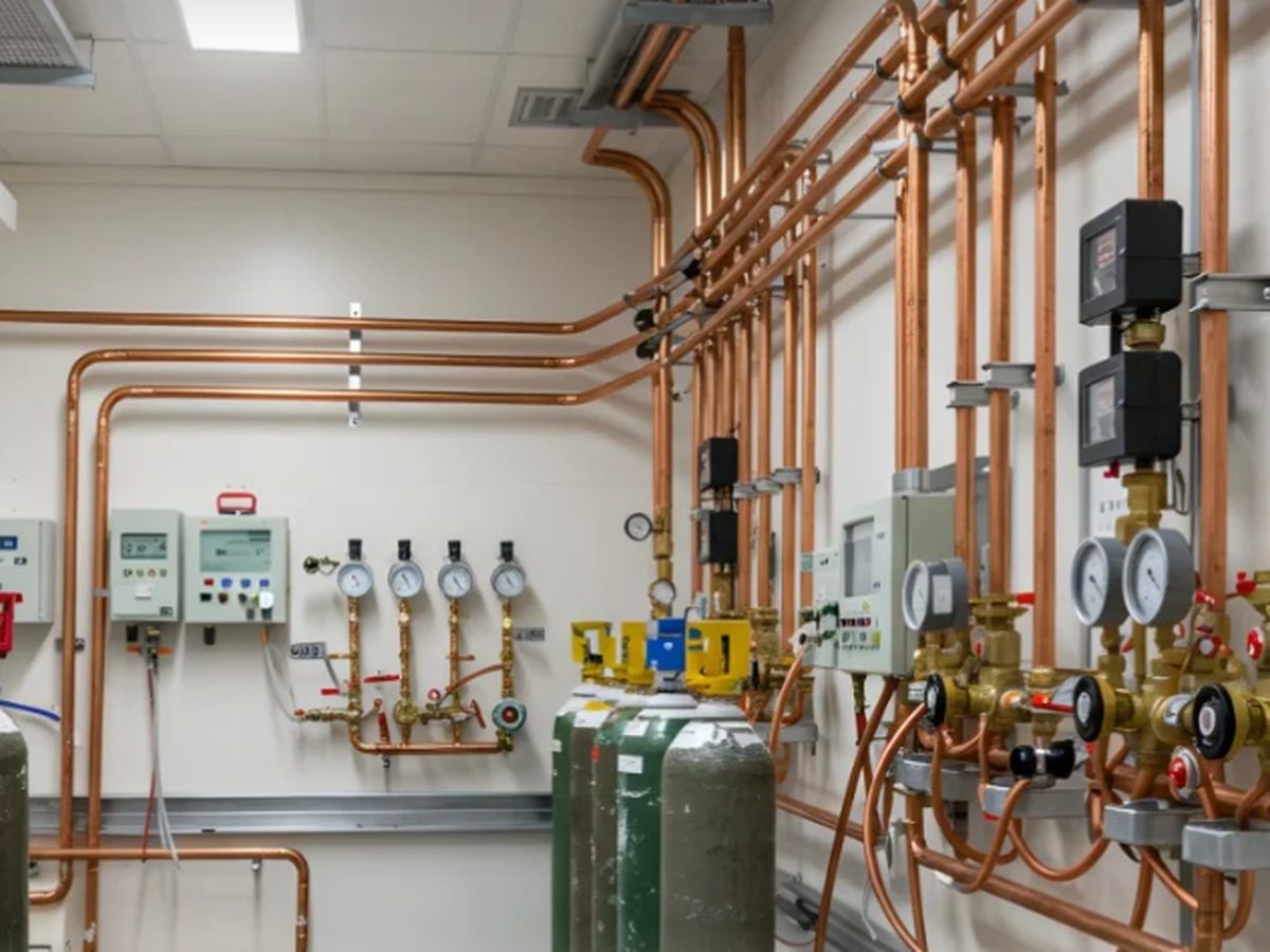 Medical gas and compressor plant room